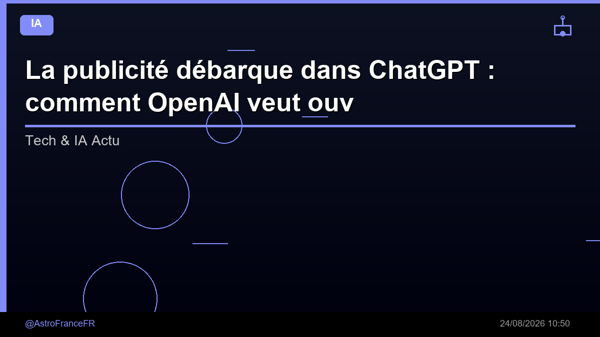 La publicité débarque dans ChatGPT : comment OpenAI veut ouvrir un nouveau front face à Google et Meta - ladepeche.fr